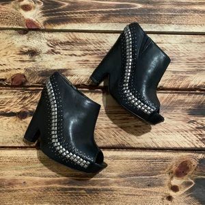 Sam Edelman black studded wedges size 7